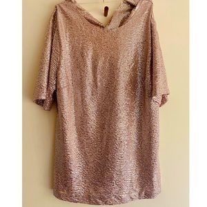 Champagne/Rose sequined shirt